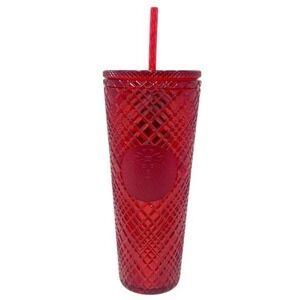 Starbucks Limited‎ Edition Red Jeweled 24 oz Tumbler NEW